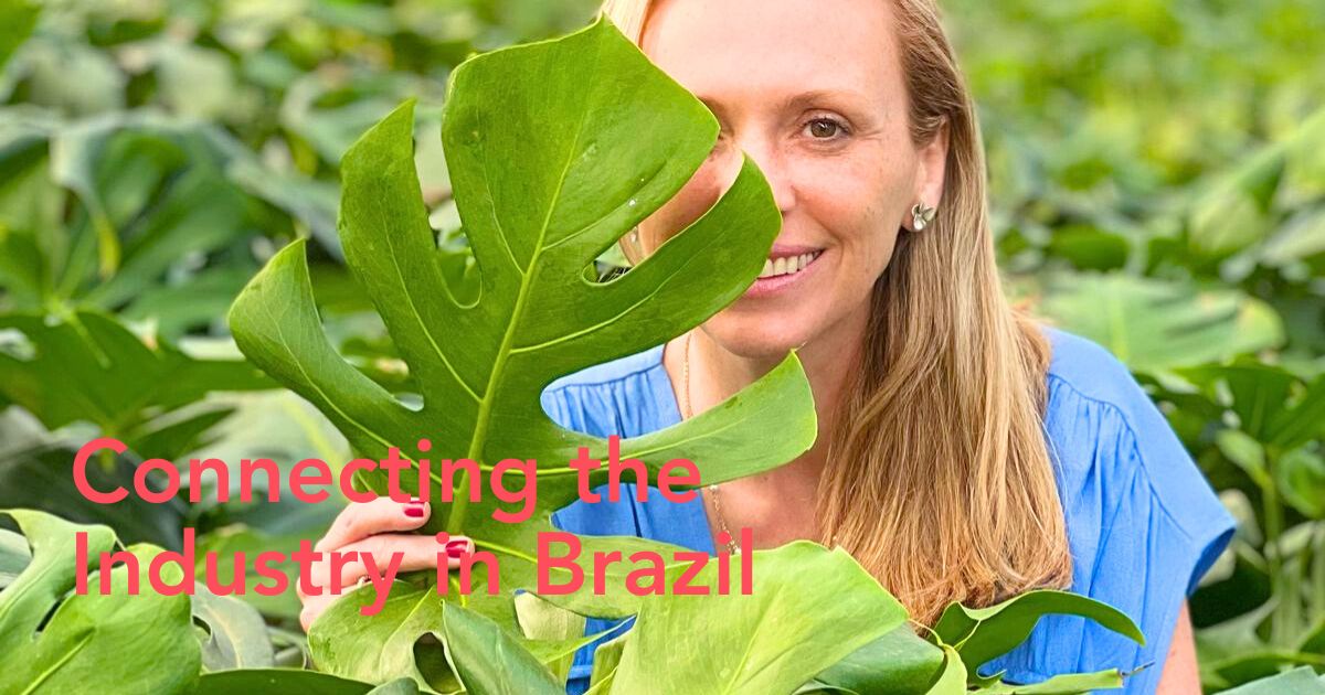 Raquel Franzini with plants