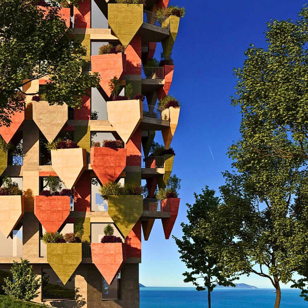 Planter Pockets Define a Harmonious Blend of Architecture and Nature in ‘The Leaves’ by Switzerland-based Davide Macullo Architects on Albania’s Riviera