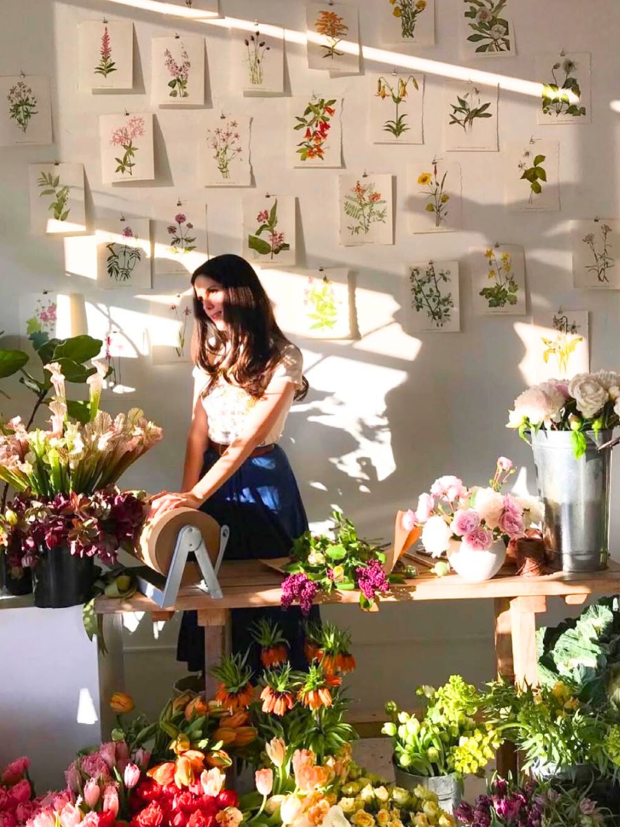 Yasmine Mei in her floral studio