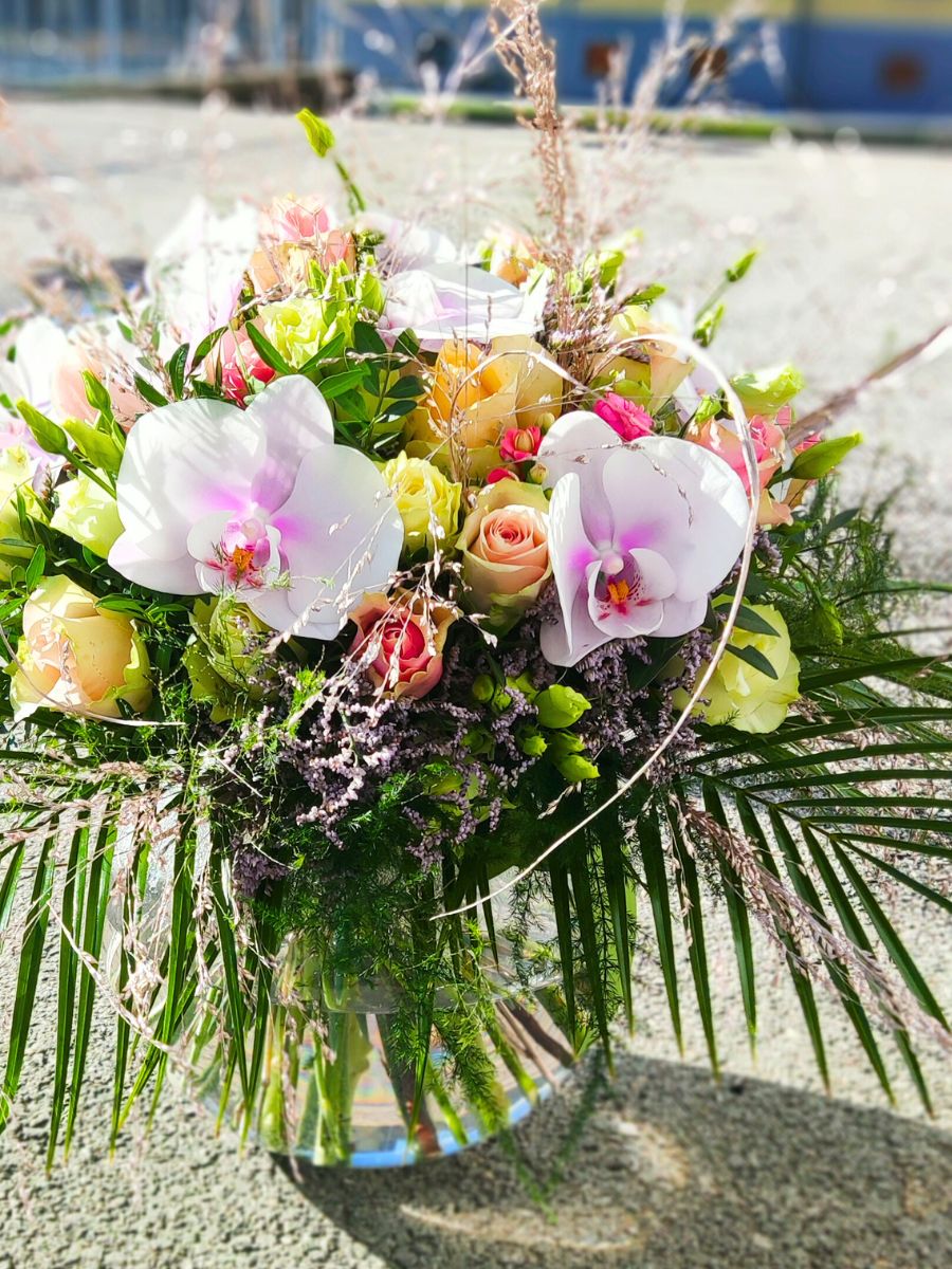 Design with orchids and greenery