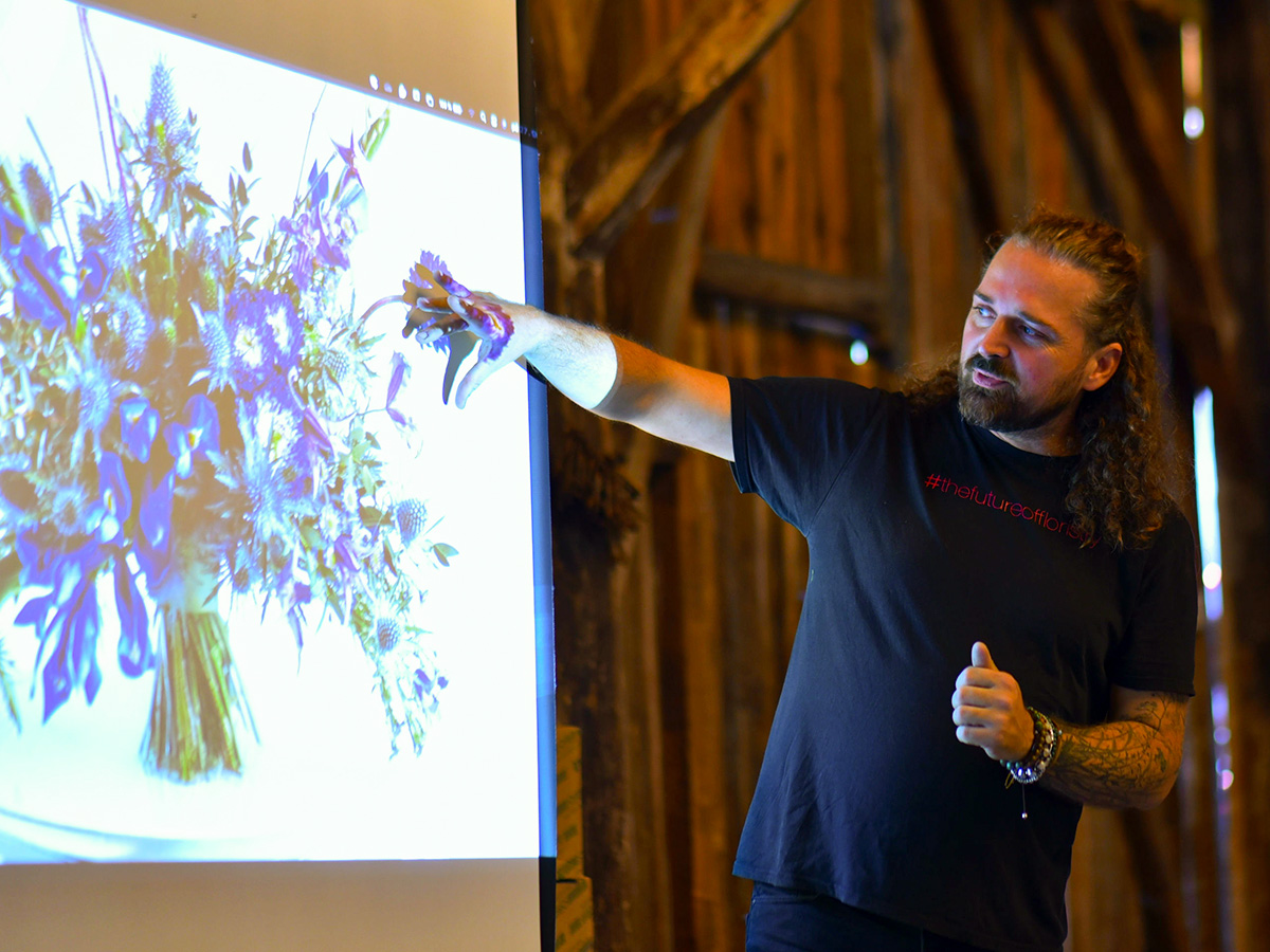 Robert Bartolen explains Clematis before a masterclass