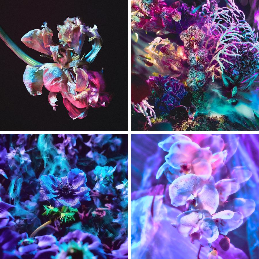 Flowers in between crazy color palettes Flowers in between crazy color palettes