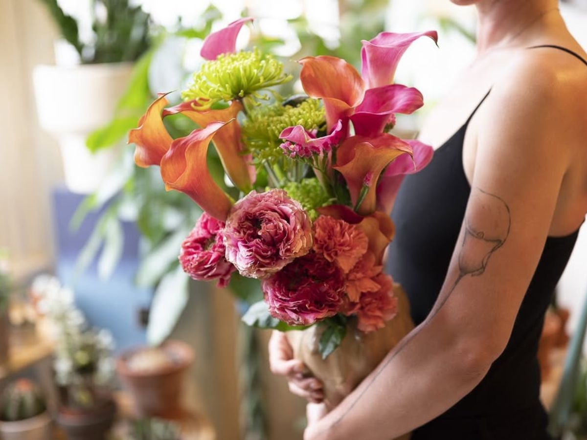 Orange and pink callas fror Mothers Day Orange and pink callas fror Mothers Day