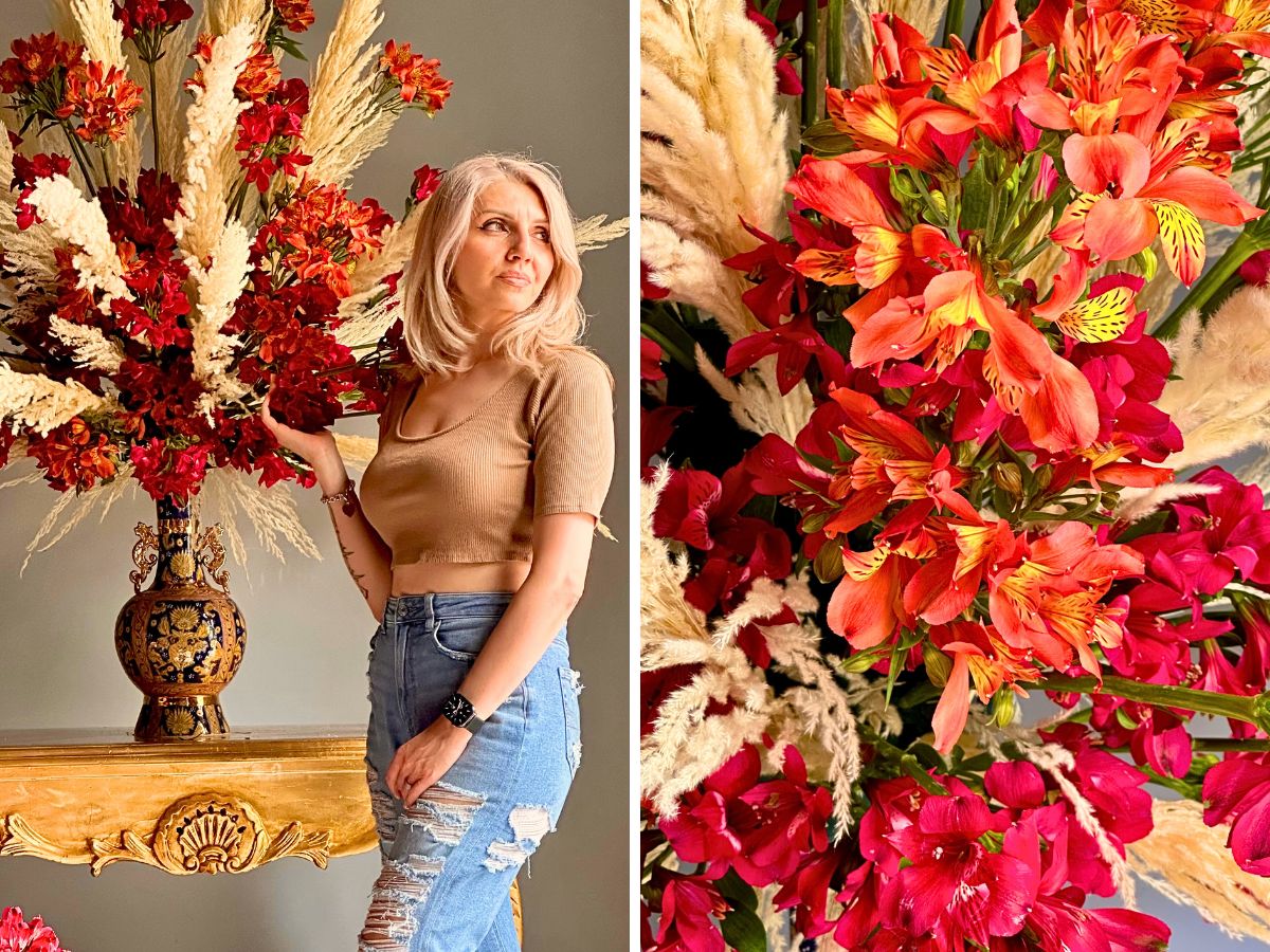 Alina Neacsa’s Elegant Design With Alstroemeria Varieties From Tesselaar Alstroemeria.