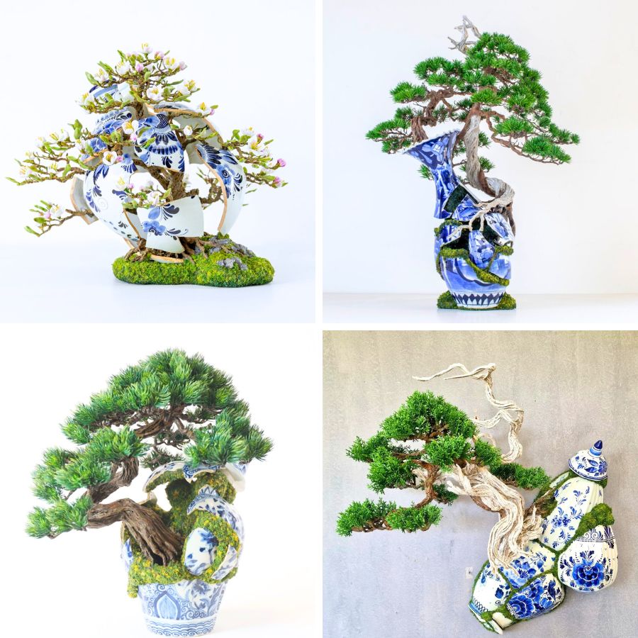 Different bonsai porcelain designs