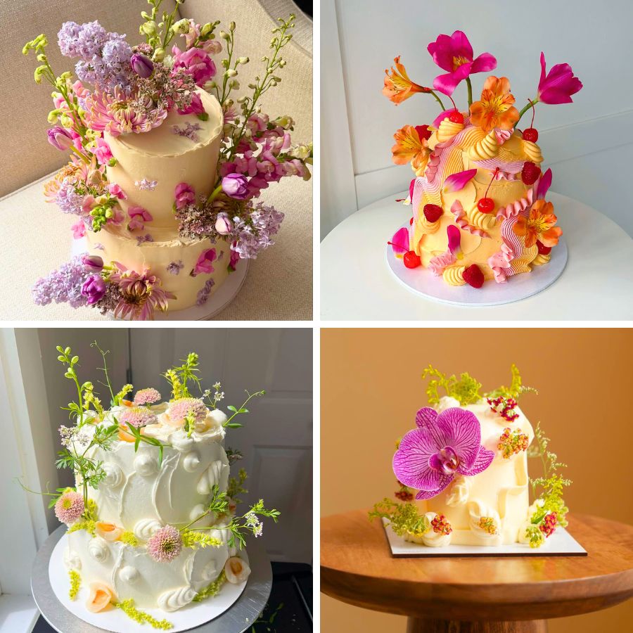 Endless creations with flowers on cakes Endless creations with flowers on cakes