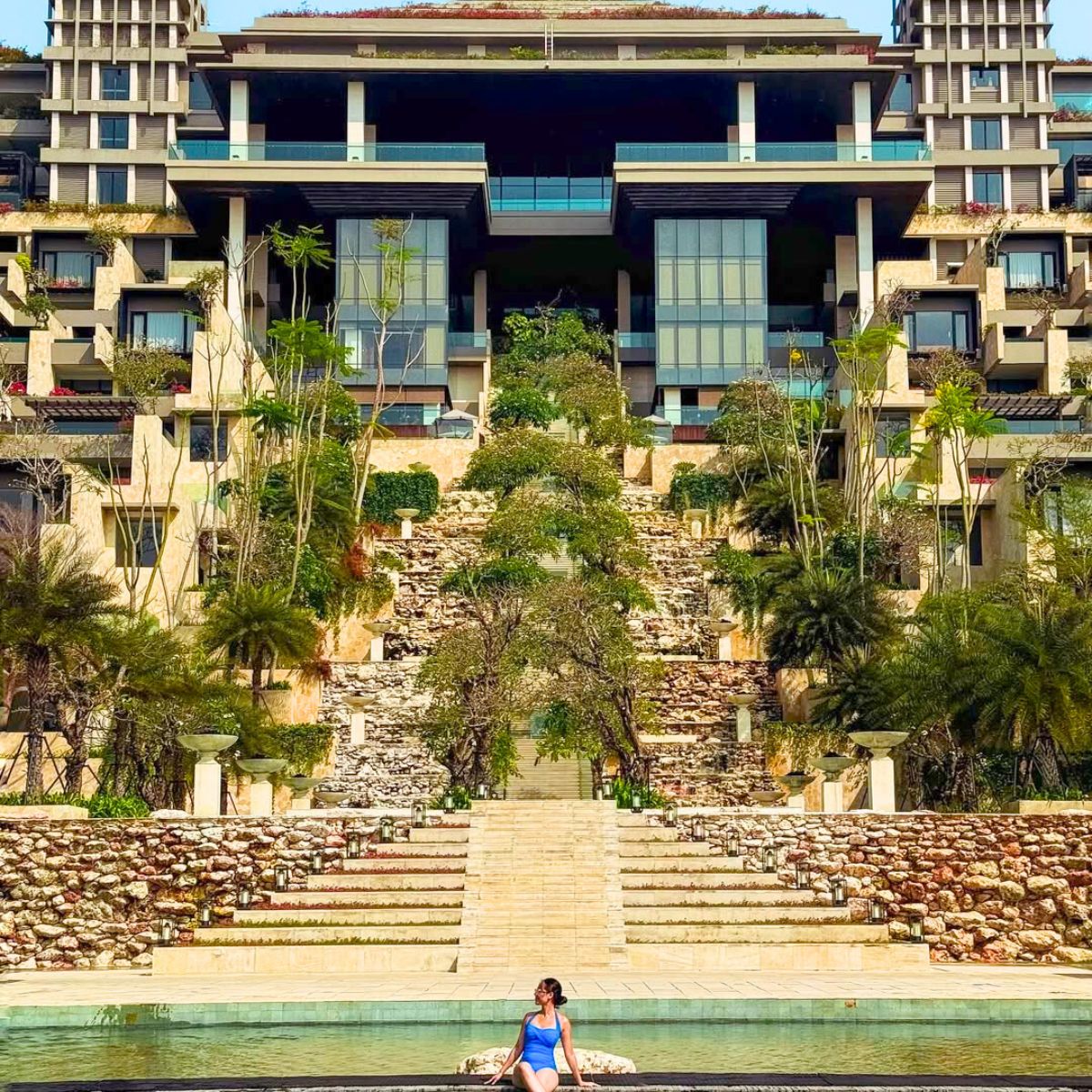 Front facade of the hotel Front facade of the hotel
