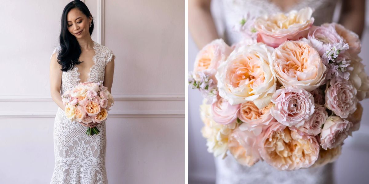 Feminine fresh and sweet wedding palette