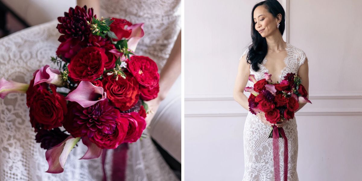 A bold red summer wedding design