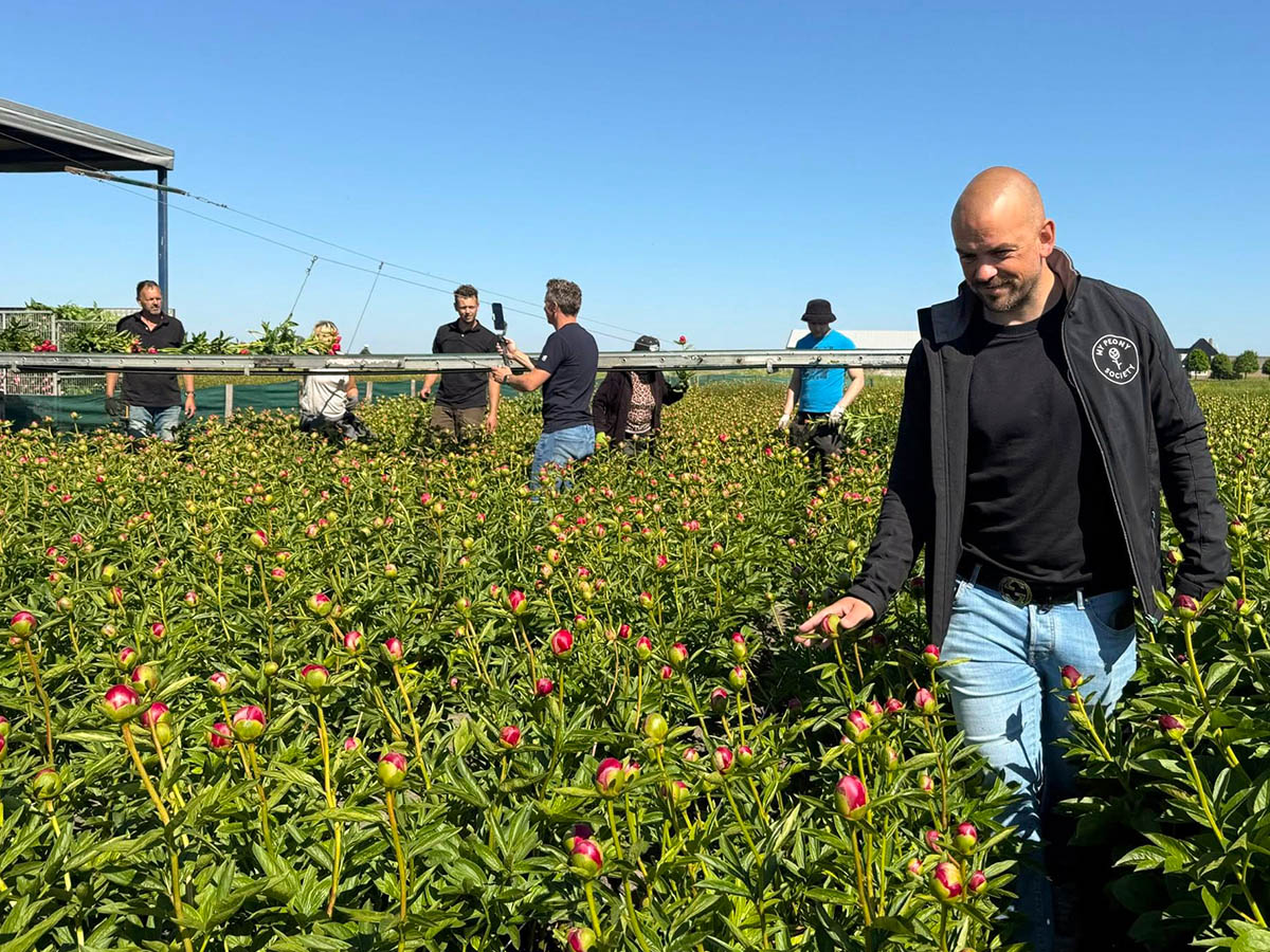 Marty Star at peony grower Bert Neefjes Marty Star at peony grower Bert Neefjes