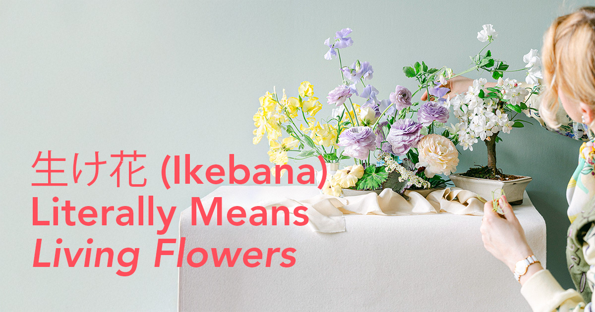 Katya Hutter in Japan ikebana