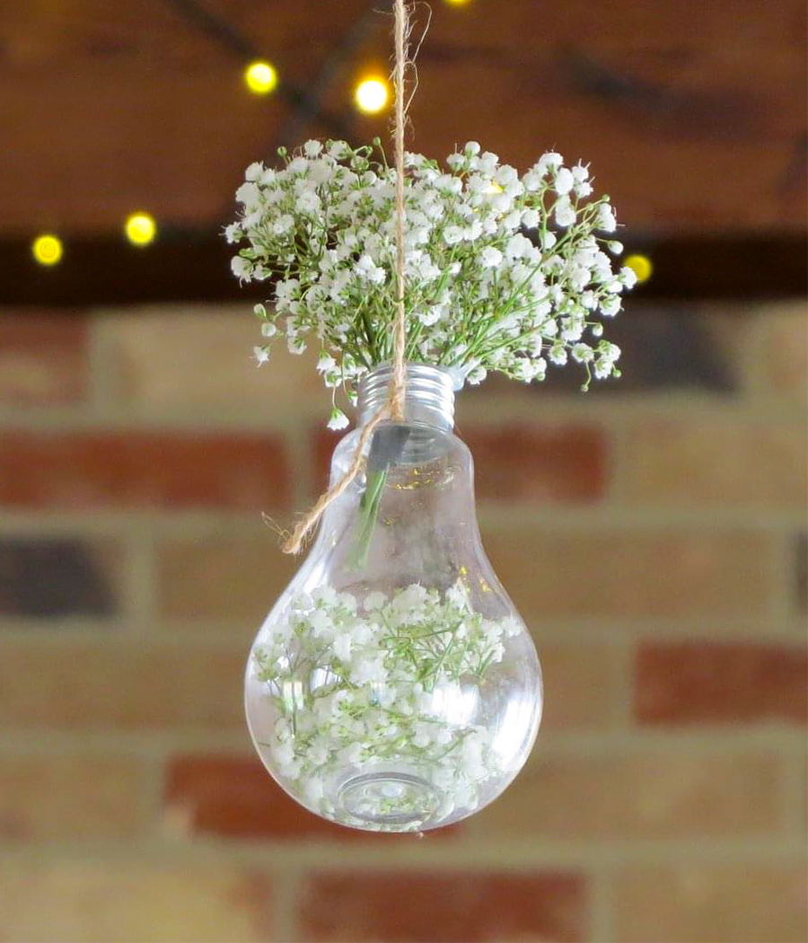 Light bulb with Gypsophila by ashdownevents Light bulb with Gypsophila by ashdownevents