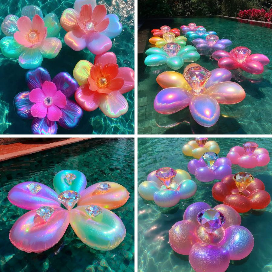 Sparkling AI flower floaties Sparkling AI flower floaties