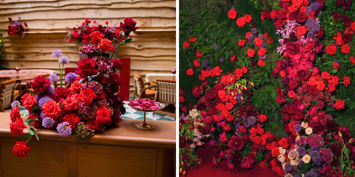 All red flowers for events