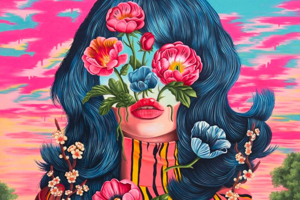 Floral humanistic art by Rafael Silveira