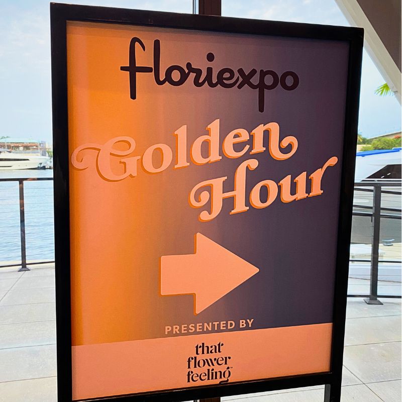 Golden Hour at Floriexpo's Floral Bootcamp Ballroom