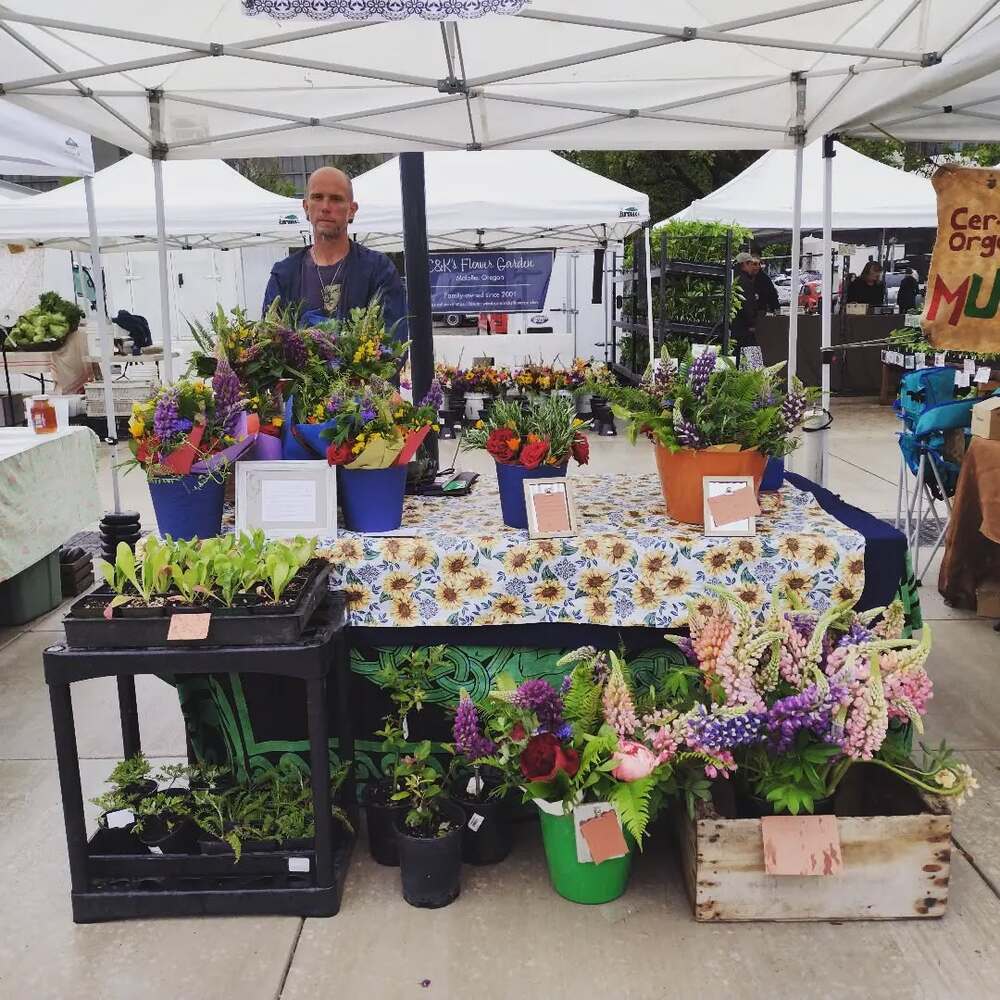 A man open new flower shop A man open new flower shop