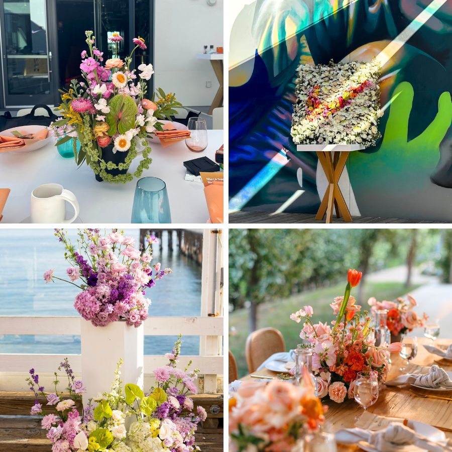 Floral designs for Glossier Nike and weddings Floral designs for Glossier Nike and weddings