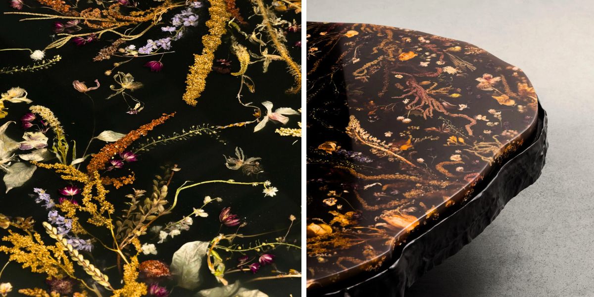 Resin designs using real flowers Resin designs using real flowers