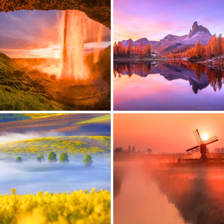 Sunsets and spots that resemble nature Sunsets and spots that resemble nature