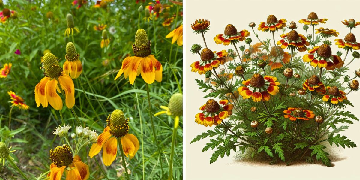 Yellow toned Mexican hat flower Yellow toned Mexican hat flower