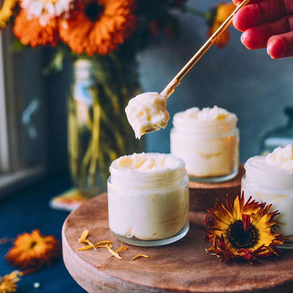Calendula cream Bright calendula petals infused in balm to heal wounds, curb fungal infections, and speed the skin’s natural healing process.