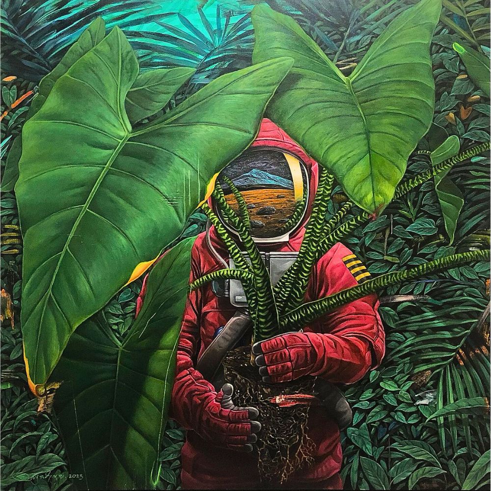Agus Putu Suyadnya’s surreal painting Agus Putu Suyadnya’s Symbiotic Utopia Paints a Surreal Vision of Nature and Humanity’s Survival