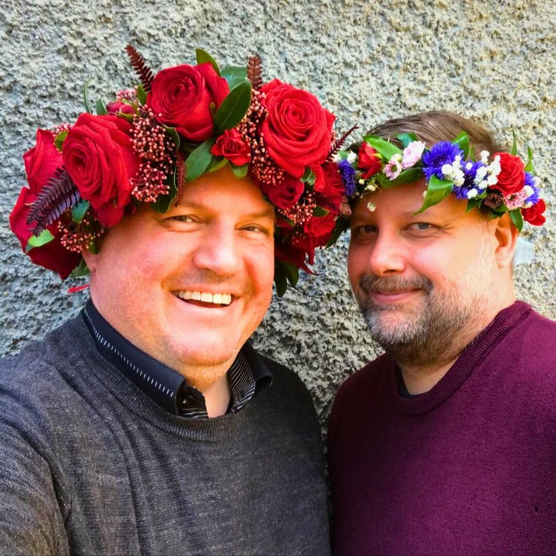 Swedish florist duo Jimmy Englund and Joakim Anrell of 'Stilfloristerna i Linköping'. Swedish florist duo Jimmy Englund and Joakim Anrell of 'Stilfloristerna i Linköping'.