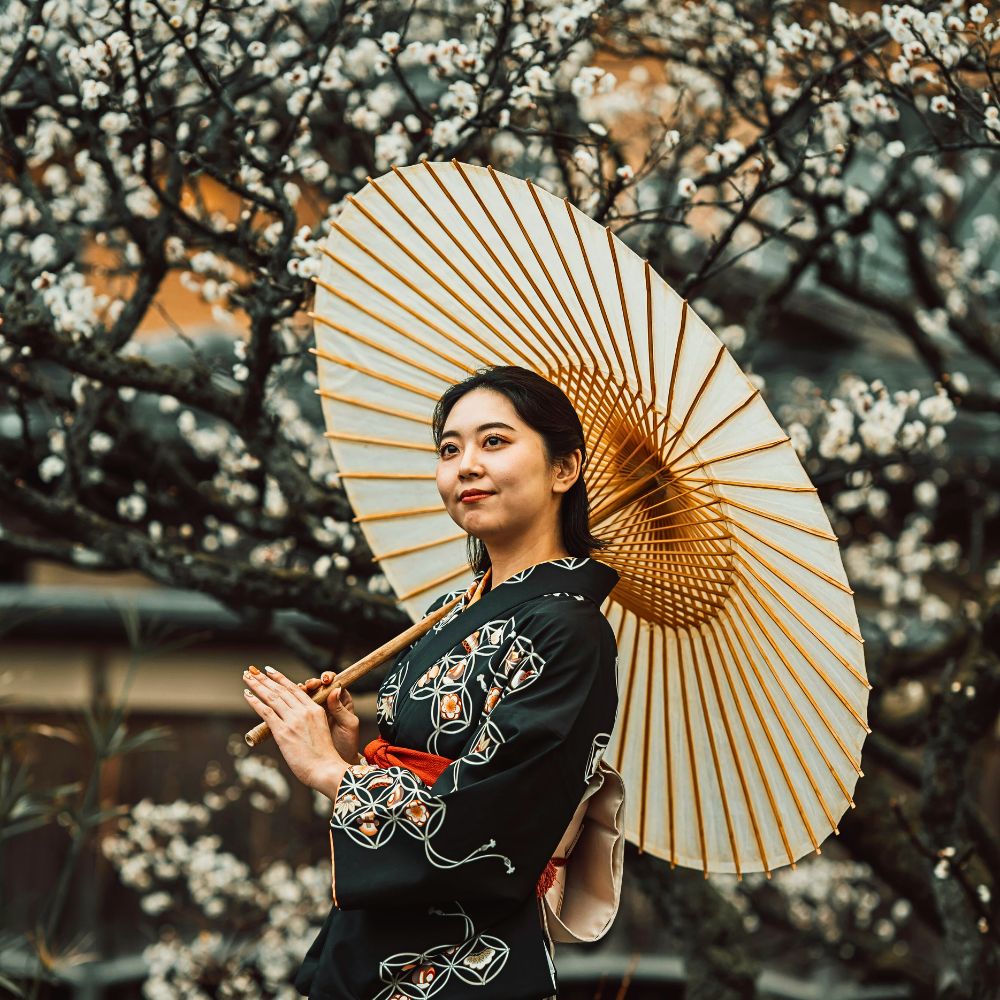 Lady with an umbrella Wabi-Sabi Aesthetics Is All About Finding Beauty and Perfection in Imperfection.
