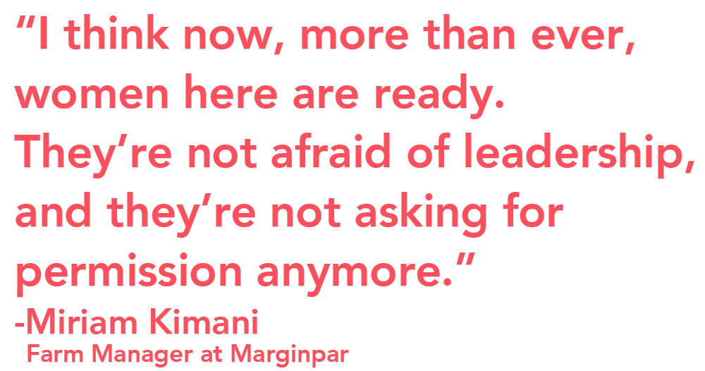 Marginpar Miriam Kimani quote female leadership