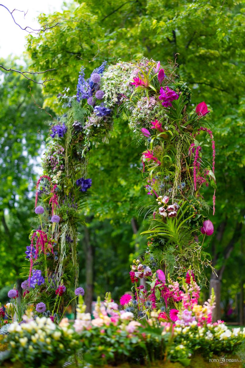 Ana Grigoras Dante Divine Comedy Floral Art - Arch of Purgatorium