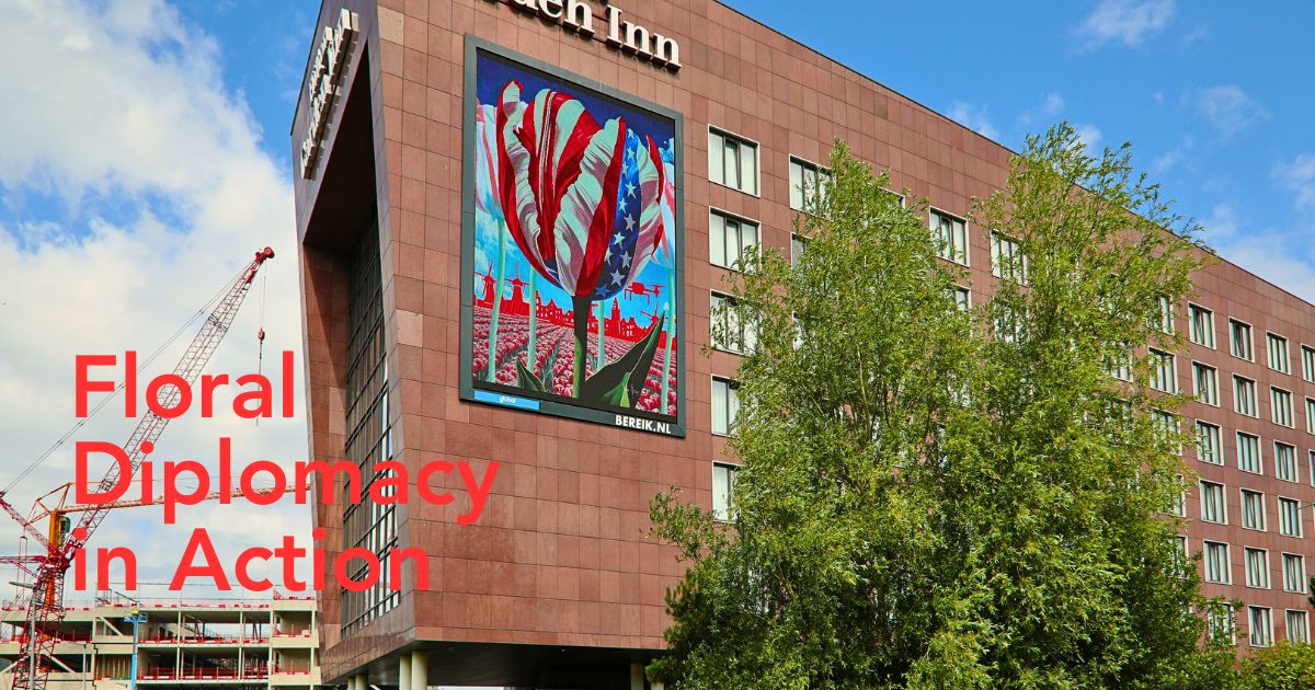 Wilma Mesma’s Tulip Artwork Along President Trump’s Route to NATO Summit Highlights Dutch and U.S Ties