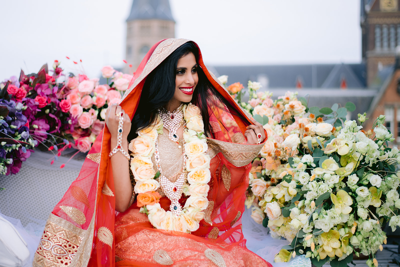 Indian bride and groom trousseau