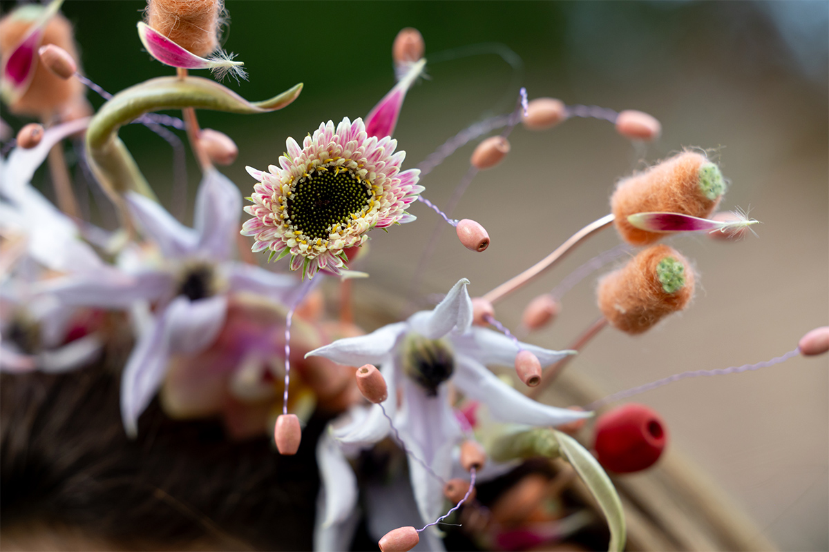 Krisztian Kover Summer Queen flower crown detail