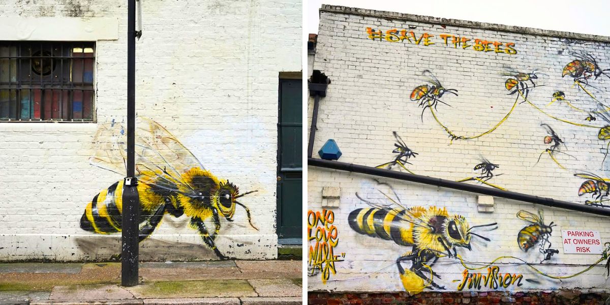 Raising awareness of bees on murals Raising awareness of bees on murals