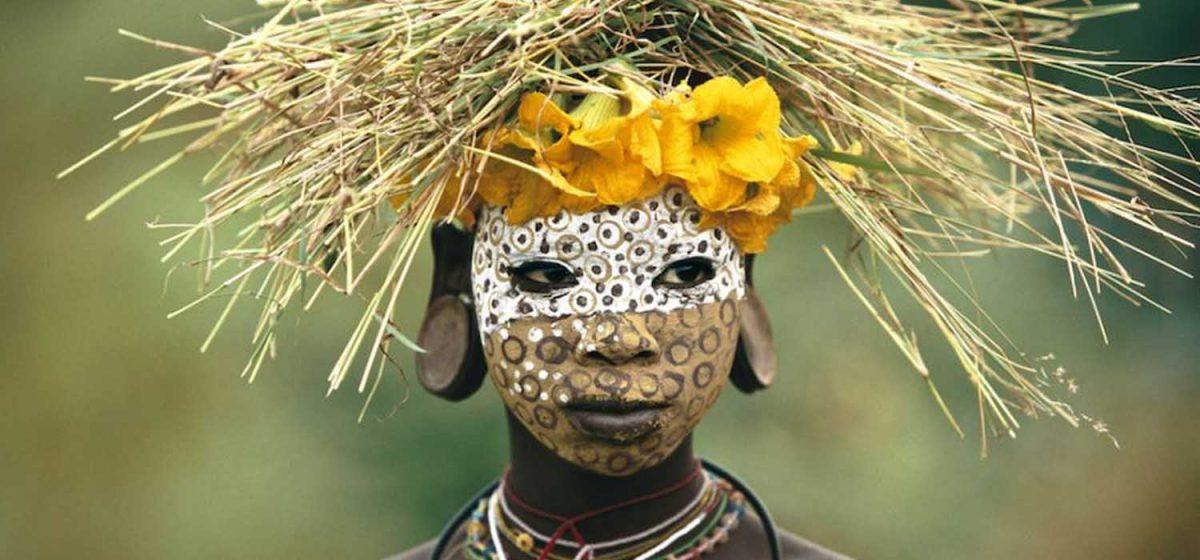 Ethiopian tribe girl with yellow flowers flowers article on Thursd