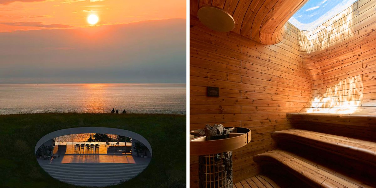 Sunset time and sauna at EARTH villa Sunset time and sauna at EARTH villa