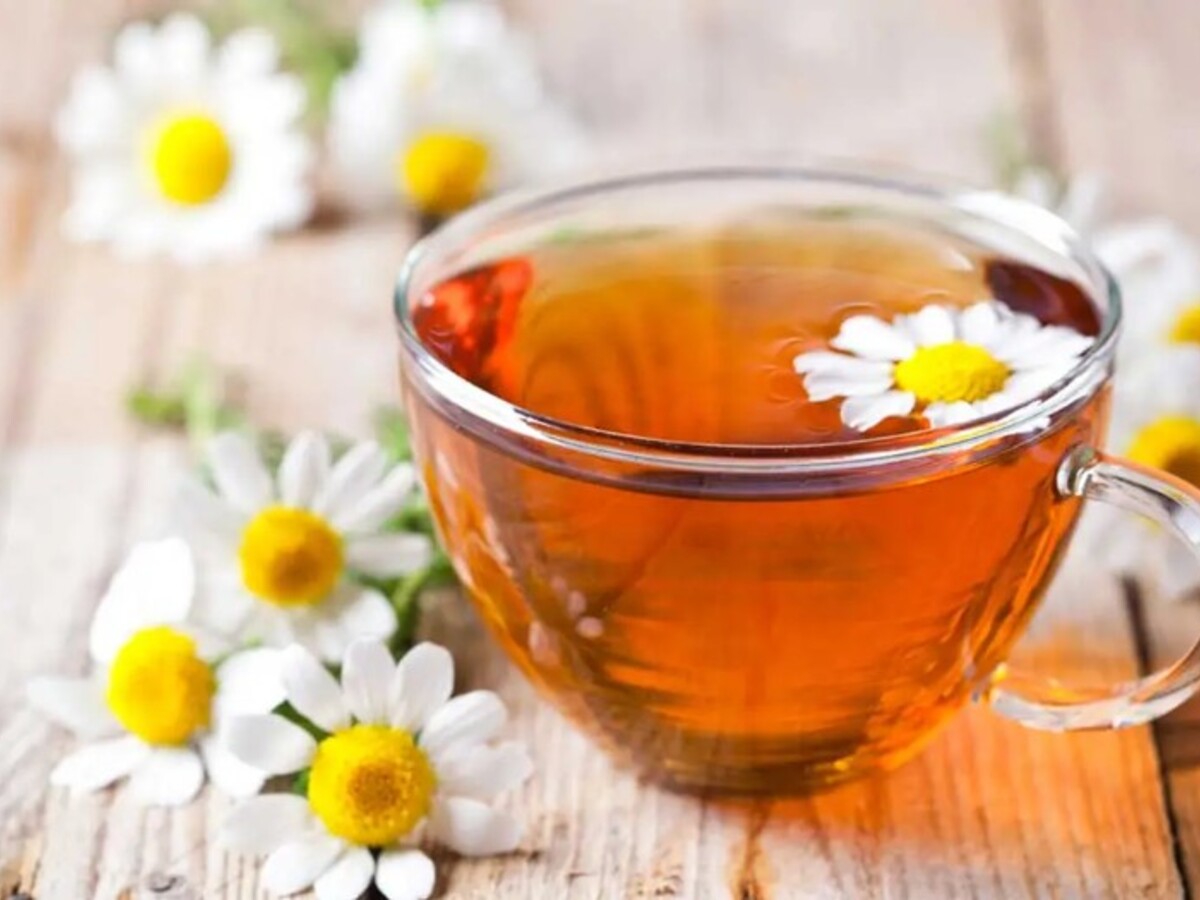 A cup with Chamomile Tea A cup with Chamomile Tea