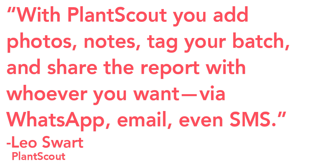 PlantScout interview Leo Swart quote