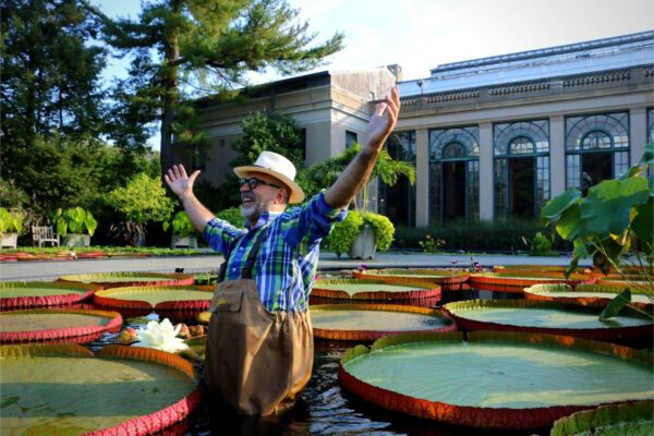 Brad Austin - Author on Thursd. - happy with Giant waterlily