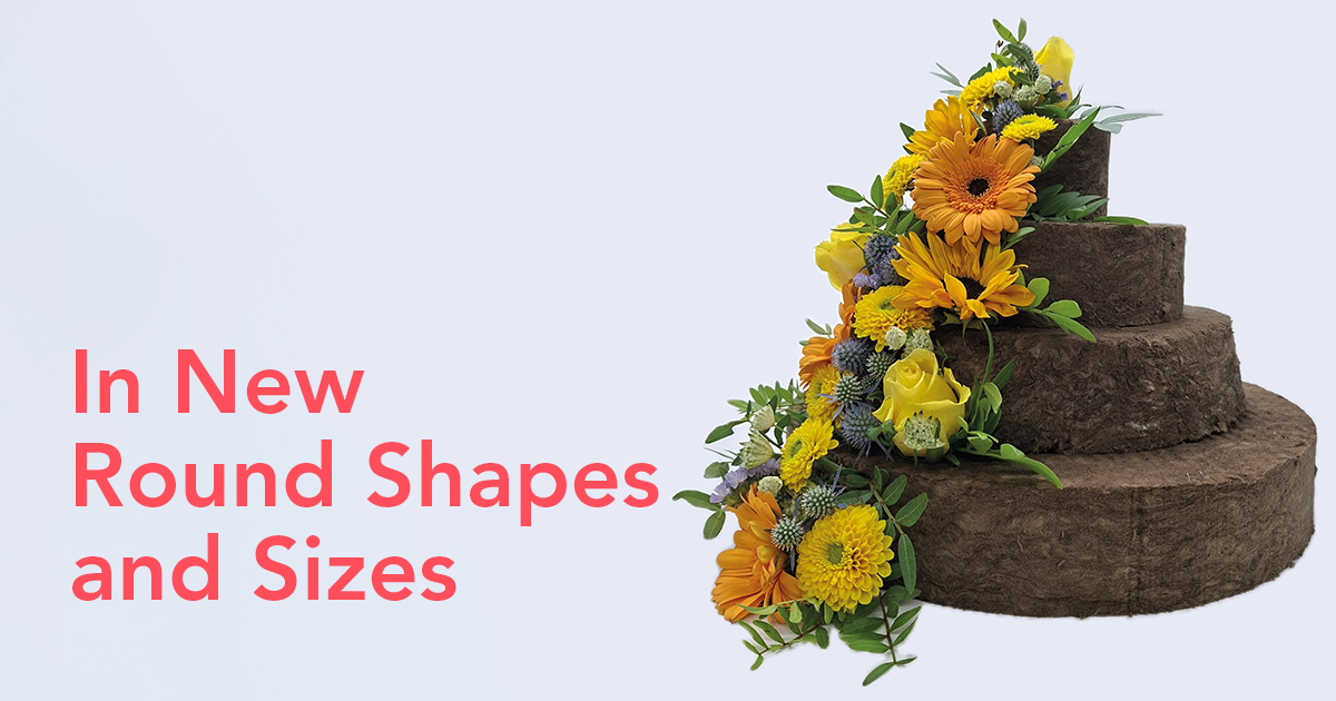 The New Round Shape of the 100% Natural Alternative to Floral Foam