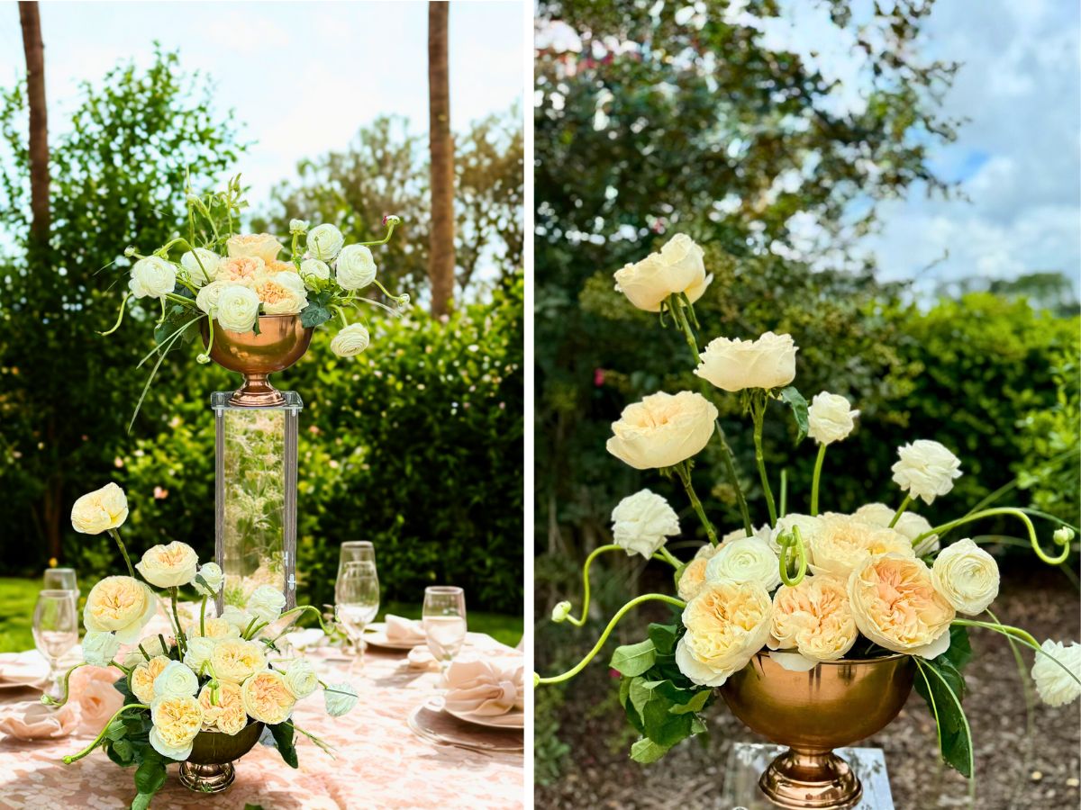 Wedding Setting Tessa Ranunculus and Garden Roses by Andie Muller From The Flower Studio Oxford