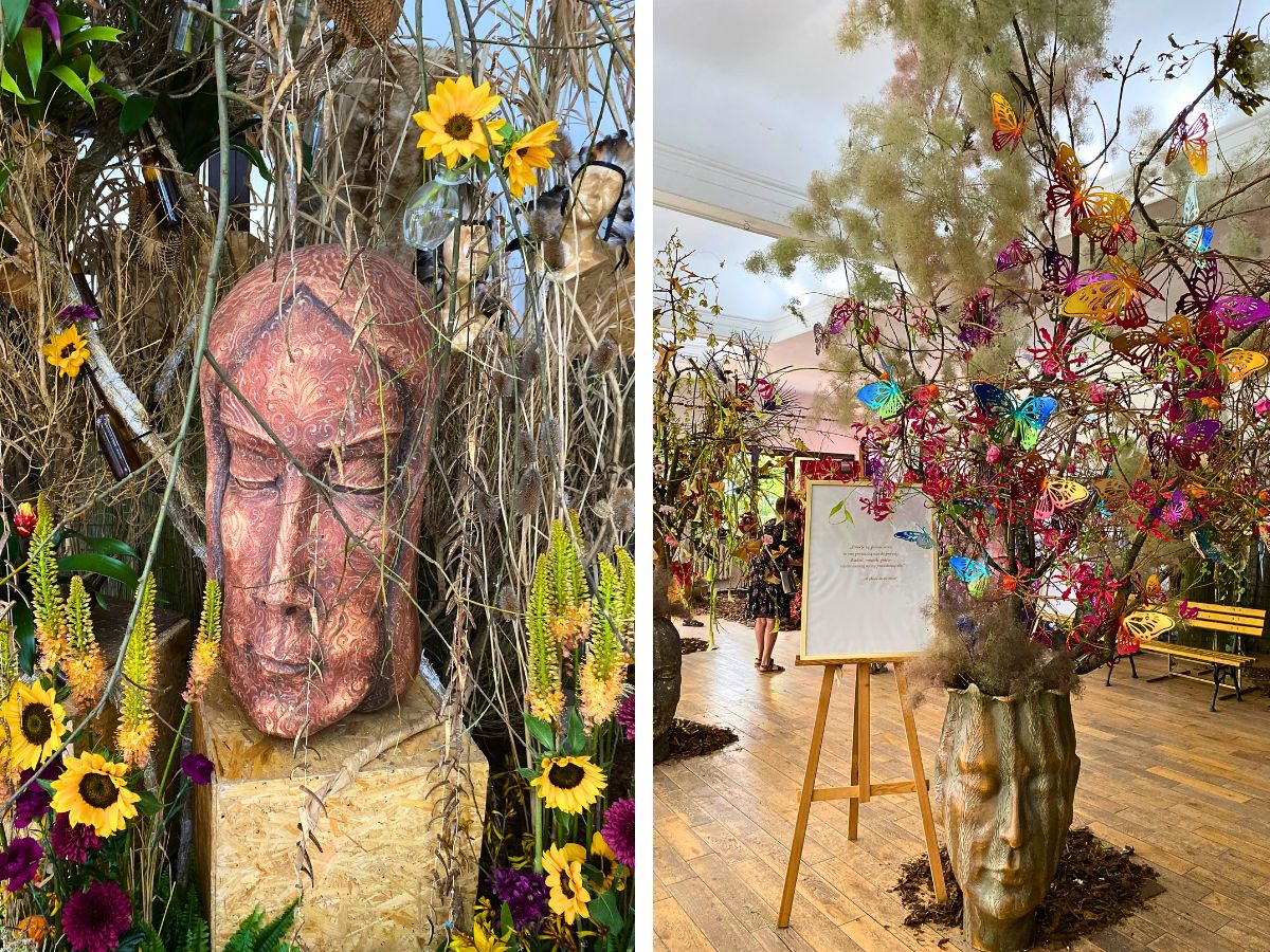 Flowers and Sculptures in Otmuchow