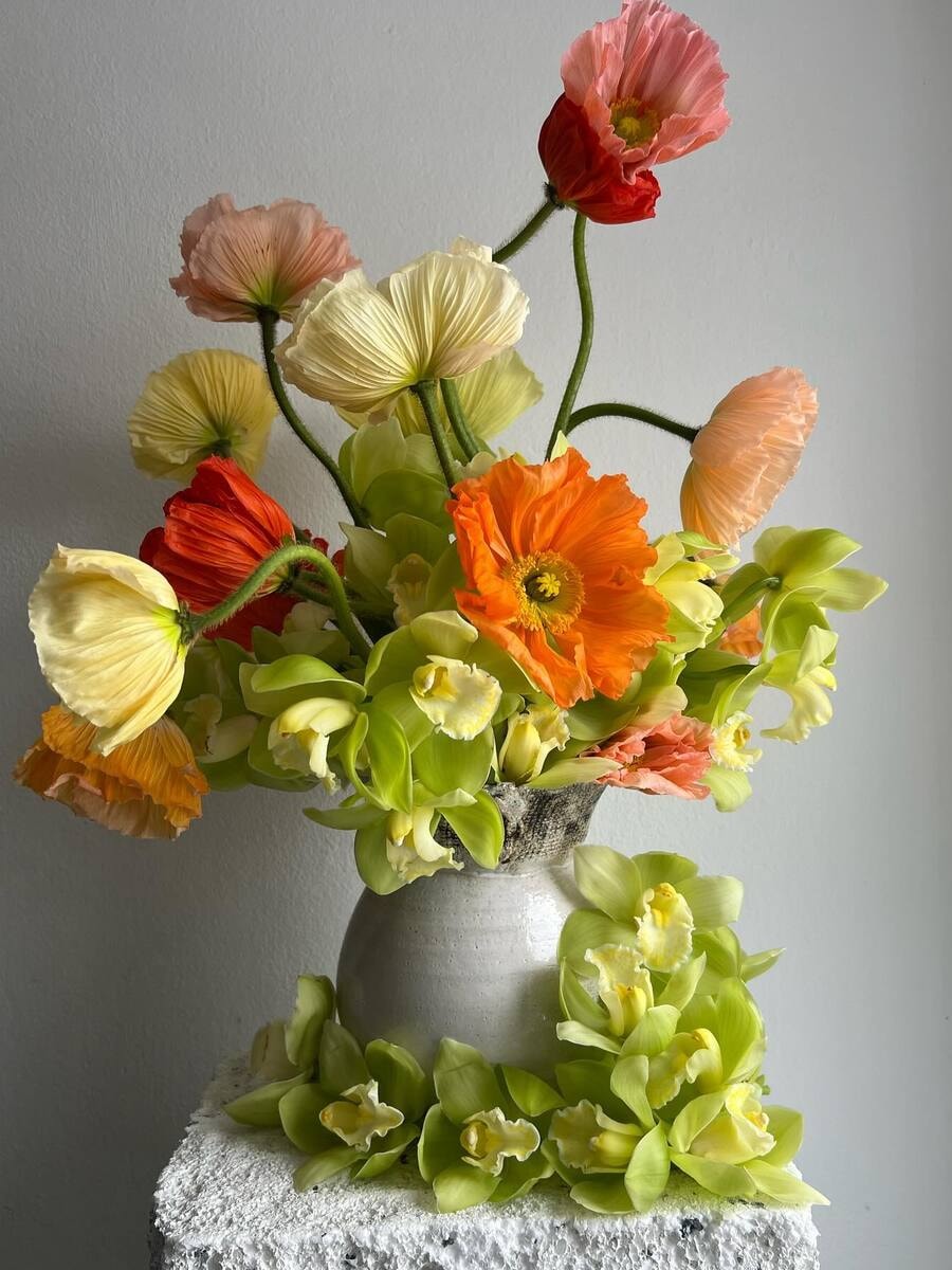 August birth flowers the gladiolus and the poppy