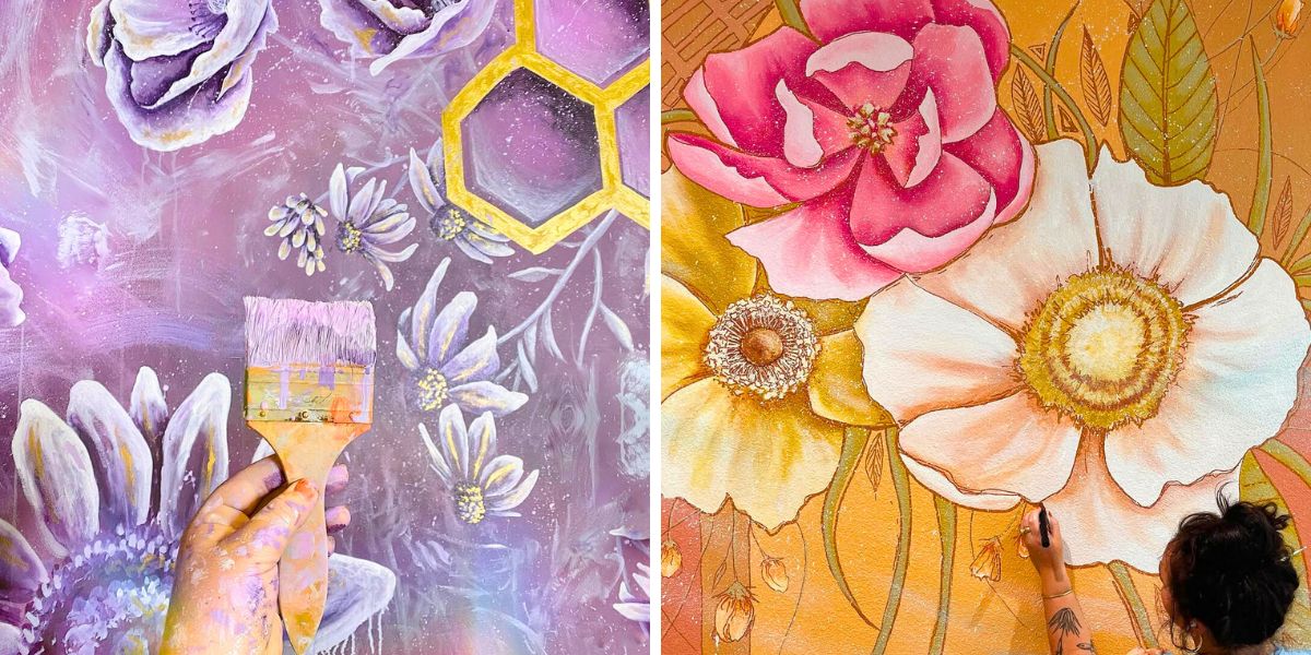 Flower murals by Rachel Kernes Flower murals by Rachel Kernes