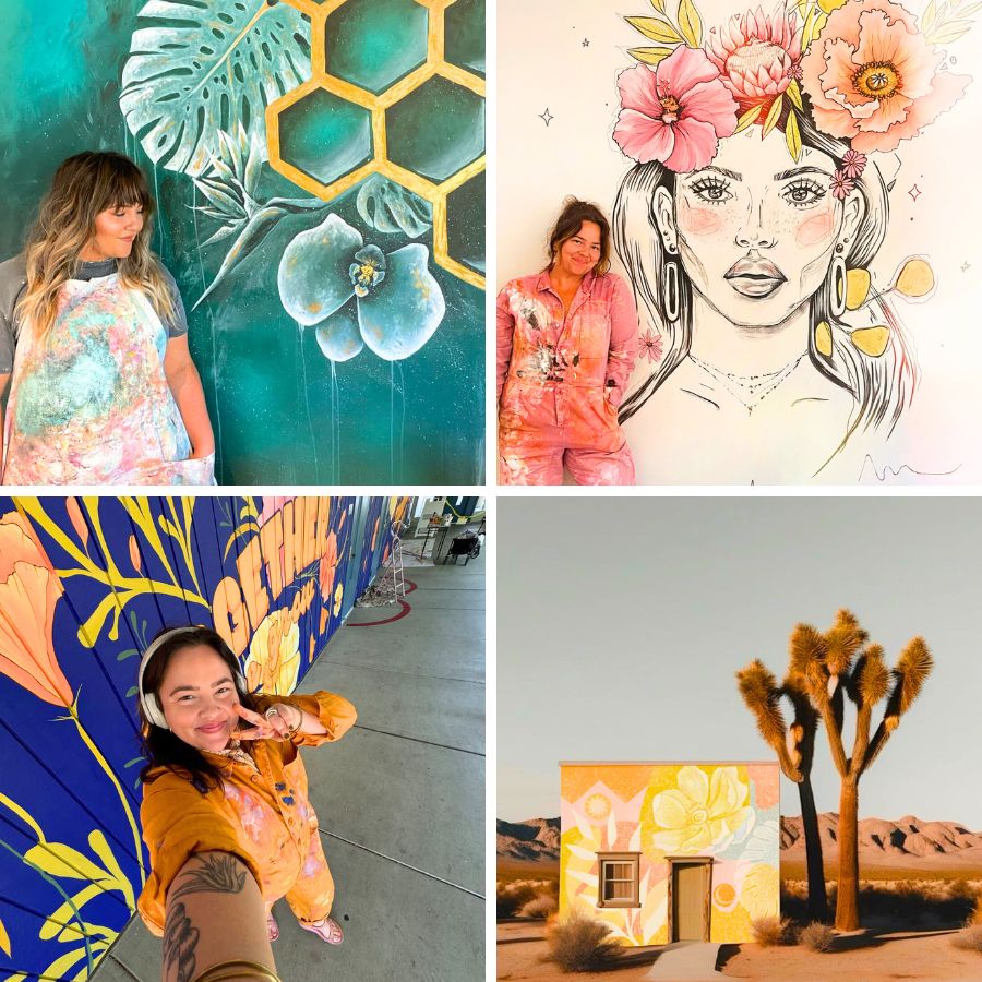 Creative floral murals by Sweet Dispo Art Studio