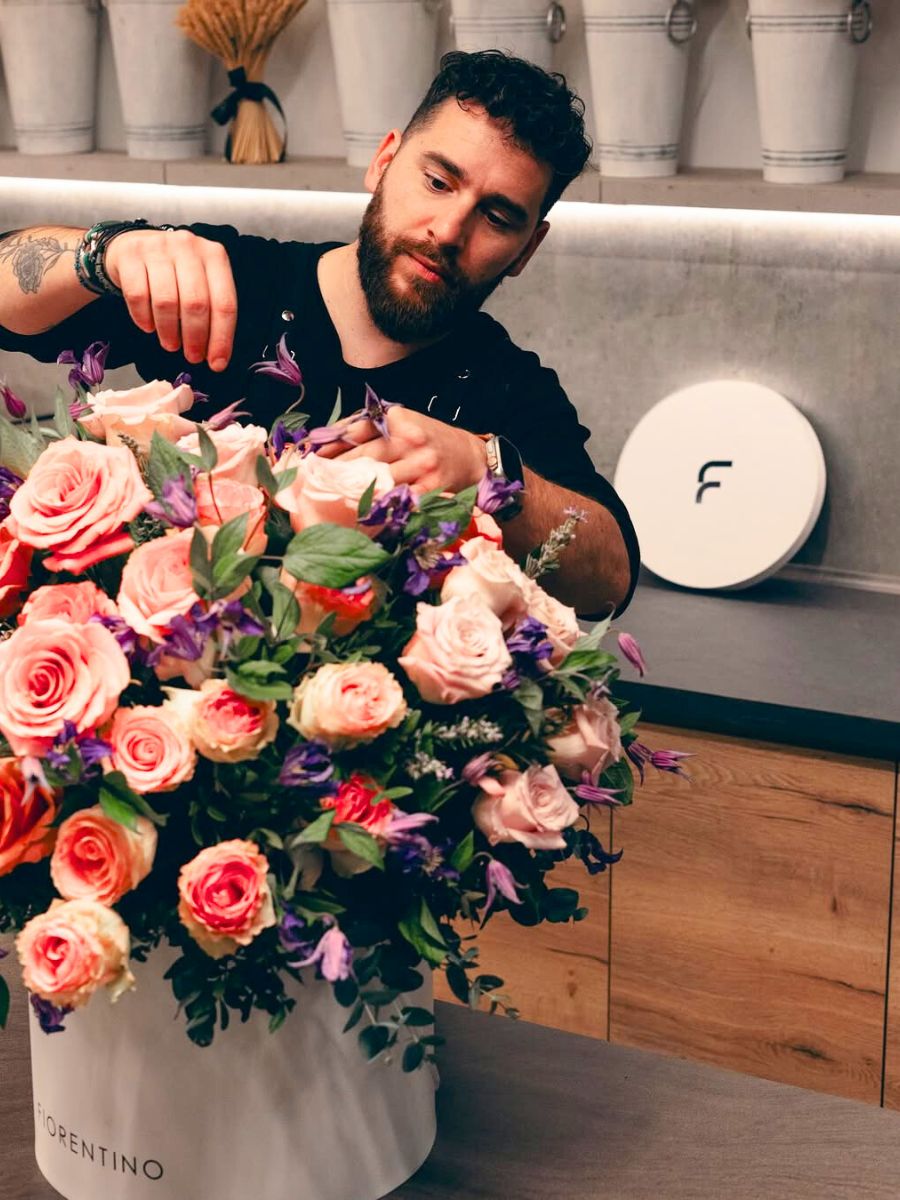 Avraam Avanoglou arranging flowers Avraam Avanoglou arranging flowers