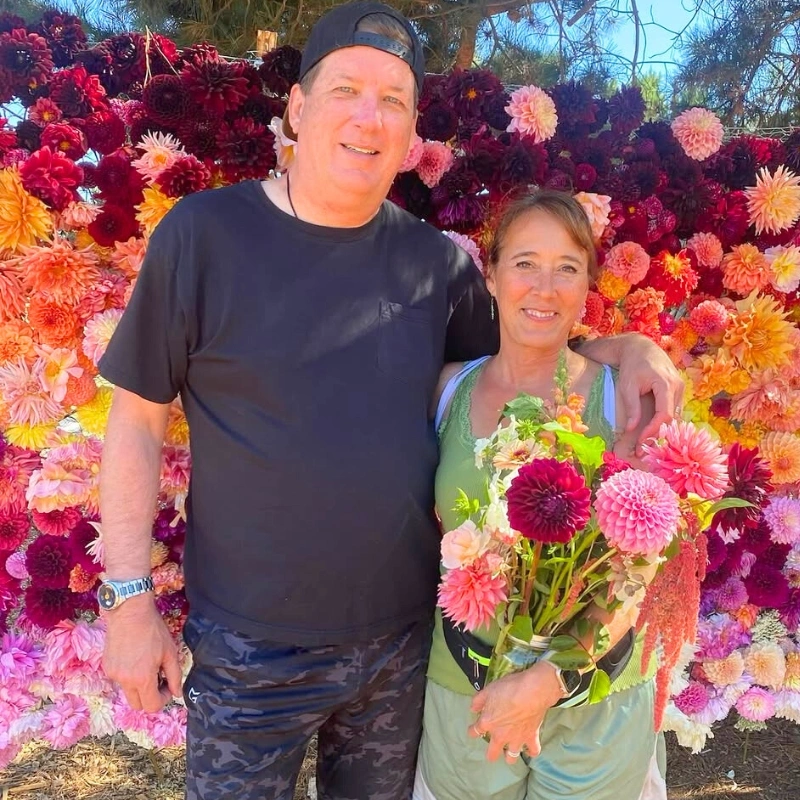 Flower picking at EarthSpoke Farms