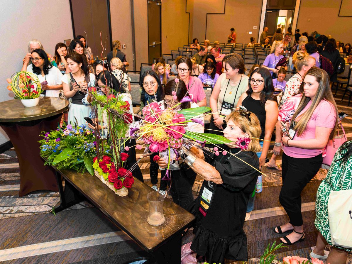 Kim Brannan Giving Tips at AIFD Hands On Workshop Teleflora Kim Brannan Giving Tips at AIFD Hands On Workshop Teleflora