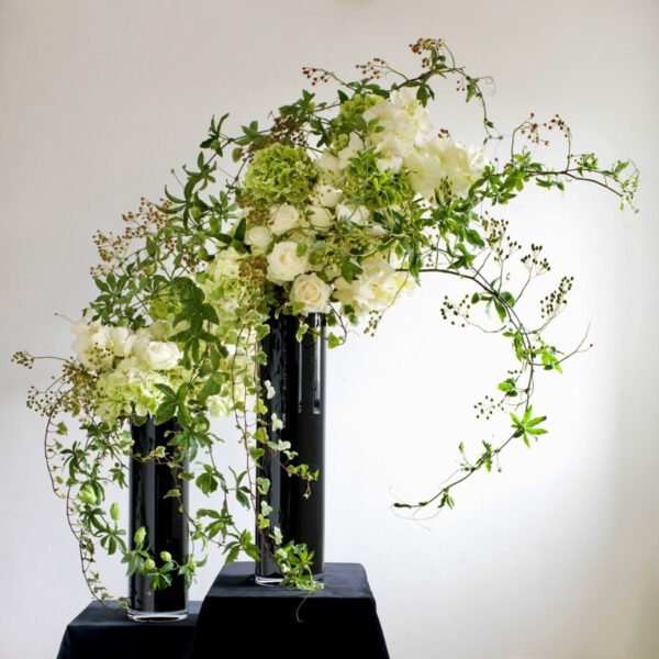 Katya Hutter Garden style wedding designs with Avalanche roses on Thursd 